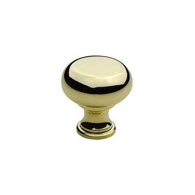 Mushroom Knob - Solid Brass - Small