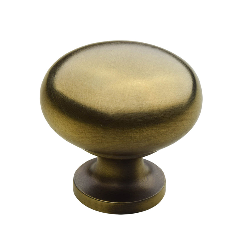 Light Antique brass mushroom knob 32mm (1 1/4") or  Florentine Bronze